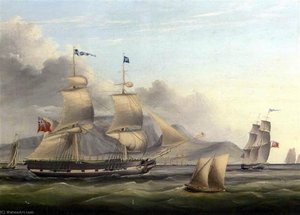 The Snow Brig Arethusa Off Cape Town — William John Huggins