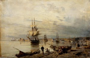 Sunset At The Seashore — Konstantinos Volanakis