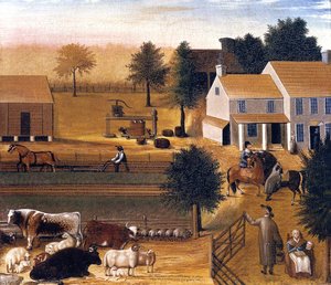 The Residence Of David Twinning In 1785 — Edward Hicks, Hudson River School