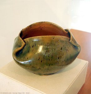 Bowl — George Edgar Ohr, Studio Pottery