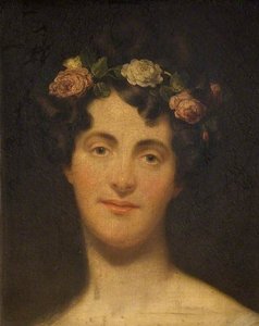 Portrait Of A Woman With A Garland — Estella Louisa Michaela Canziani