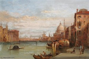 Views Of The Grand Canal Near Santa Maria Della Salute — Alfred Pollentine, Impressionism