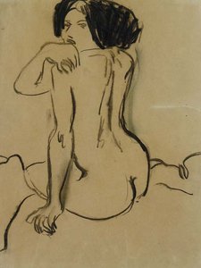 Female Back — Ernst Ludwig Kirchner, Expressionism