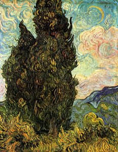 Two Cypresses — Vincent Willem Van Gogh, Post-impressionism