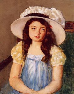 Francoise Wearing A Big White Hat — Mary Stevenson Cassatt