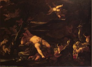 Young Bacchus Sleeping — Luca Giordano, Baroque