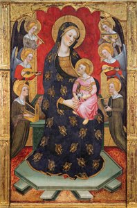 Madonna And Child With Angels Playing Music — Pere Serra
