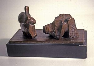 Maquette For Reclining Figure (two Peice) Version 11 — Henry Moore