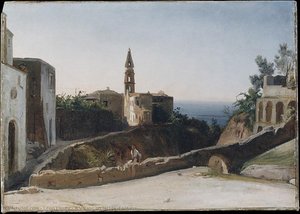 A Village On Ischia (fontana?) — Léon Fleury
