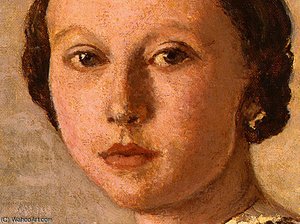 Portrait Of A Young Girl (detail - ) — Jean-baptiste-camille Corot, Romantic Landscape