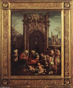 Adoration Of The Shepherds — Amico Aspertini, Renaissance