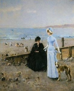 Promenade Au Bord De La Mer — Alfred Stevens