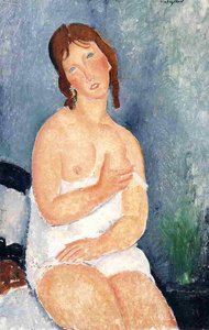The Dairymaid (also Known As Red Haired Young Woman In Shift) — Amedeo Clemente Modigliani
