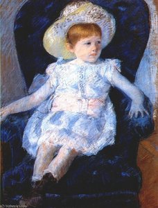 Elsie In A Blue Chair — Mary Stevenson Cassatt