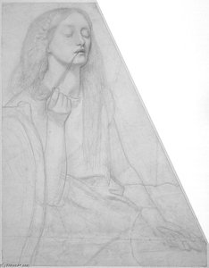 Study For Delia — Dante Gabriel Rossetti