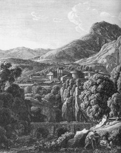 Landscape With Town And Bridge — Johann Christian Reinhart