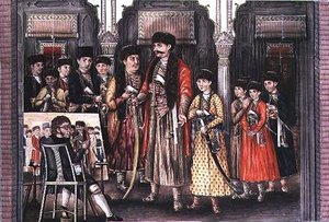 Shuja Ud-daula, Nawab Of Oudh And His Ten Sons, Engraved By P. Renault — Tilly Kettle