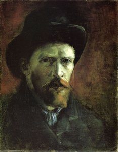 Self Portrait In A Dark Felt Hat — Vincent Willem Van Gogh, Post-impressionism