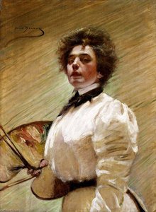 Self Portrait With Palette — Alice Pike Barney
