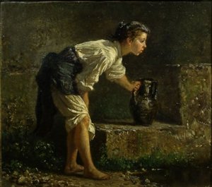 Giovinetta Alla Sorgente — Filippo Palizzi