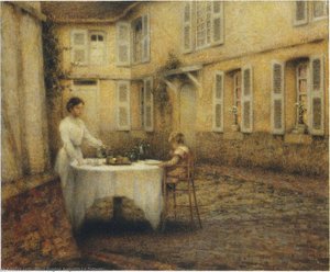 Dinner In The Garden — Henri Le Sidaner