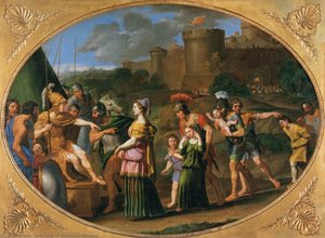 Timoclea Captive Brought Before Alexander — Domenichino (domenico Zampieri)