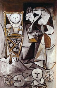 Drawing Woman Surrounded By Her Children — Pablo Picasso