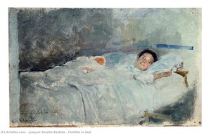 Clotilde In Bed — Joaquín Sorolla Y Bastida, Spanish Realism