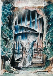 Dante And Virgil At The Gates Of Hell (illustration To Dante's Inferno) — William Blake, Romanticism