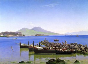 Bay Of Naples — Christen Schiellerup Købke, Romantic Landscape