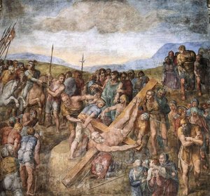 Martyrdom Of St Peter — Michelangelo Buonarroti, Renaissance
