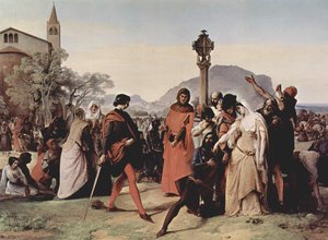 Sicilian Evenings Painting Series, Scene 3 — Francesco Hayez