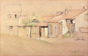 Cottaages — Paul Cézanne, Post-impressionism