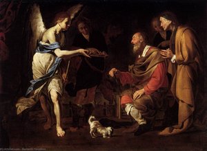 Curing Of Tobias — Bernardo Cavallino, Baroque