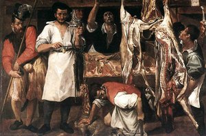 Butcher's Shop — Annibale Carracci, Baroque Painting