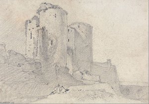 Beeston Castle, Cheshire- Entrance To The Castle — John Sell Cotman