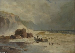 Aankomst Van De Vissers Op Het Strand — Henry Schouten