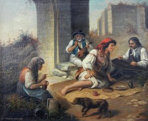 Landscape With Gypsies — András Markó, Romanticism