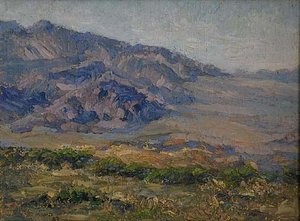 Dunes Glow At Death Valley, (painting) — Mary Agnes Yerkes