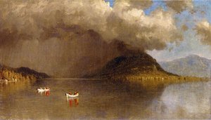 Coming Rain On Lake George: A Sketch — Sanford Robinson Gifford