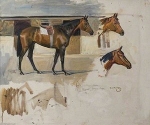 Study Of J. B. Rank's Horse, 'prince Regent', Druids' Lodge — Sir Alfred James Munnings