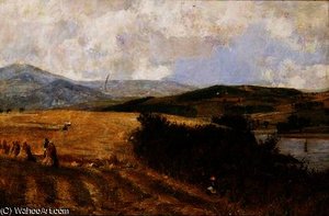 Harvest Time On The Conway River — John William Buxton Knight