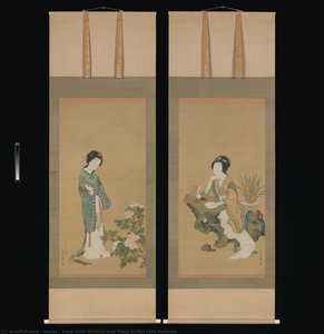 Yanji With Orchids And Yang Guifei With Peonies — Komai Ki