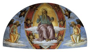 Lord In Glory With Angels. Annunciation — Vannucci Pietro (le Perugin)