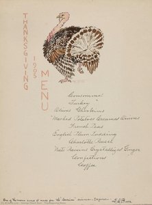 Thanksgiving Menu — George Elbert Burr