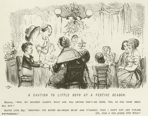 A Caution To Little Boys At A Festive Season — John Leech