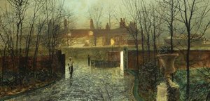 Arriving In The Hall — John Atkinson Grimshaw