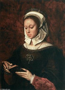 Young Woman In Orison Reading A Book Of Hours — Ambrosius Benson, Northern Renaissance