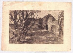 Landscape With Stone Wall — Theodore Clement Steele