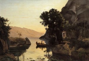 View At Riva, Italian Tyrol — Jean-baptiste-camille Corot